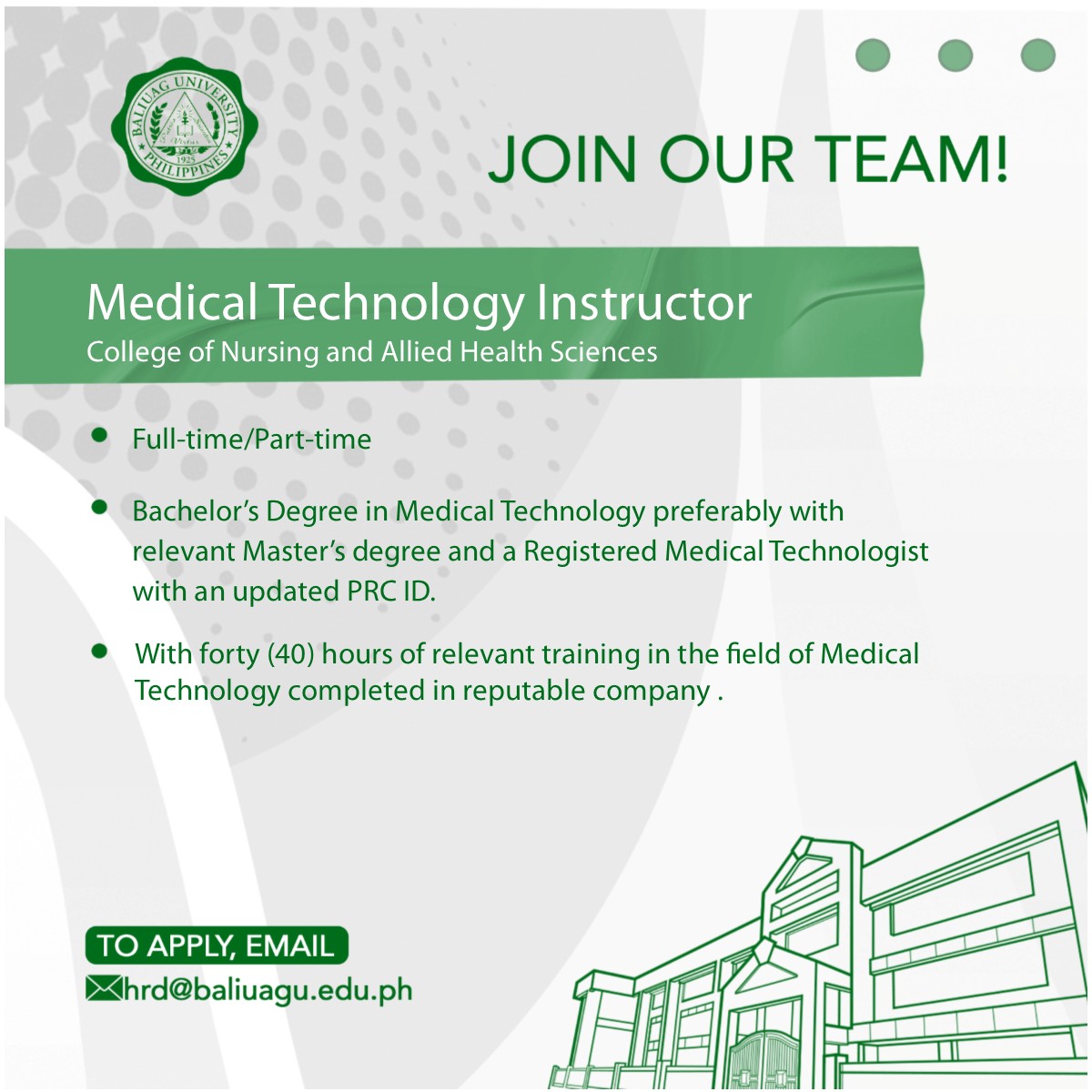 Medical Technology Instructor
