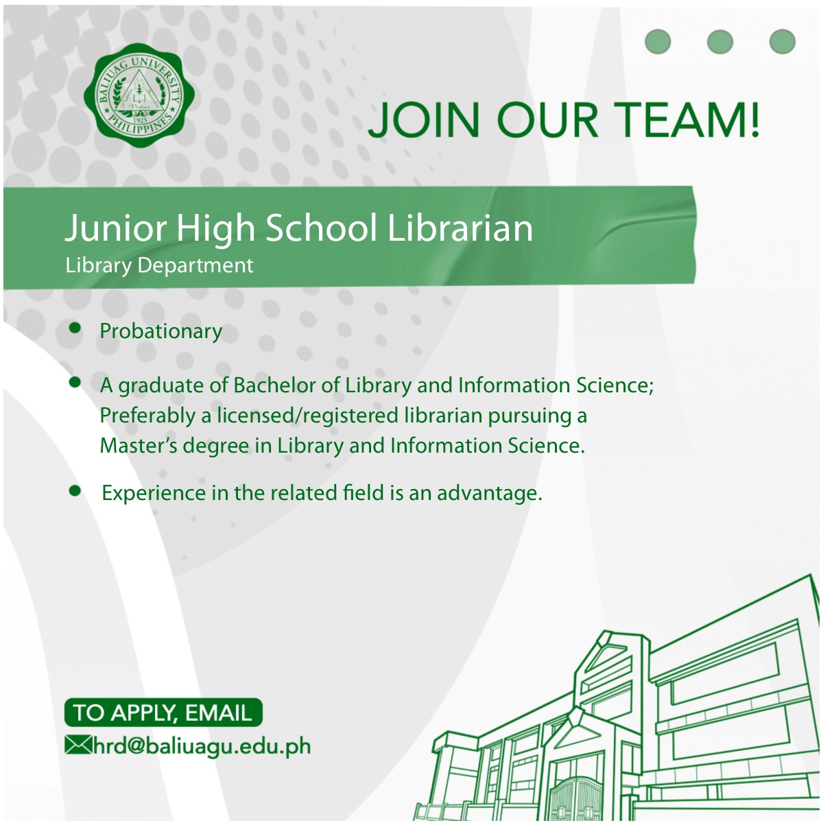 Junior High School Librarian