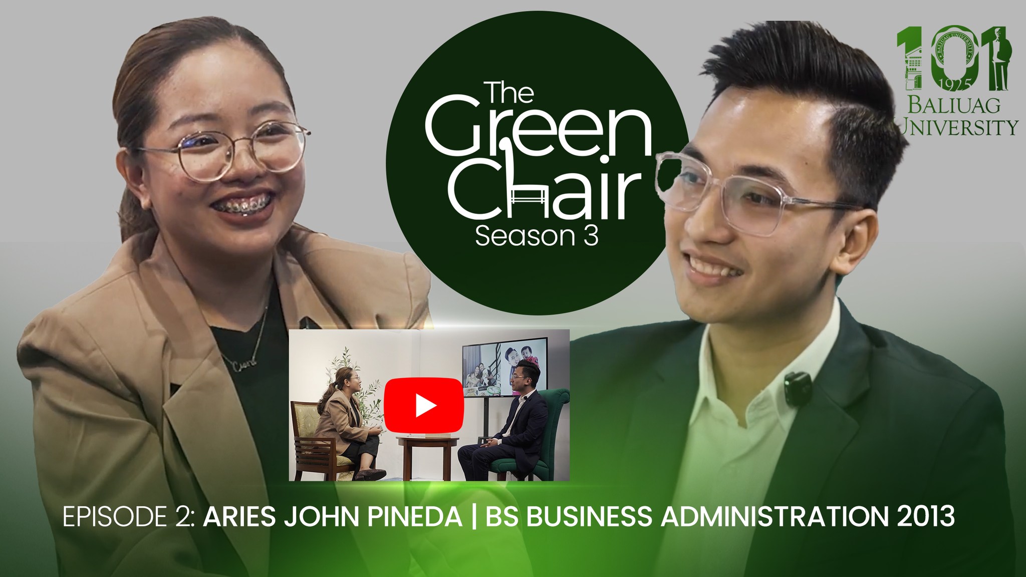 #TheGreenChair Season 3 Episode 2 | Mr. Aries Pineda | BSBA 2013 TOSP 2013